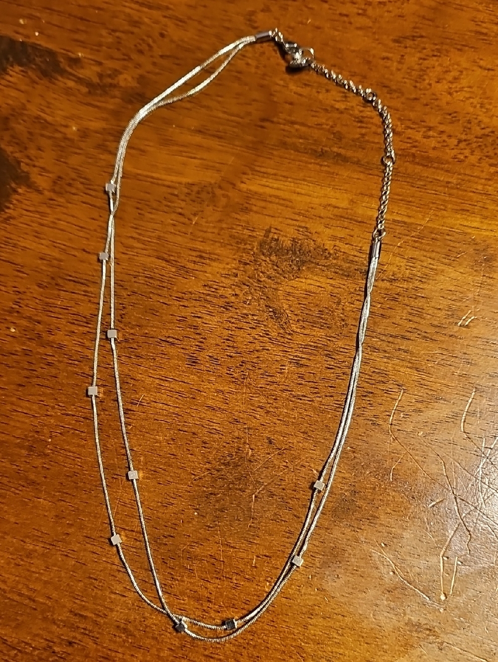 Elegant Silver-Tone Multi-Strand Necklace